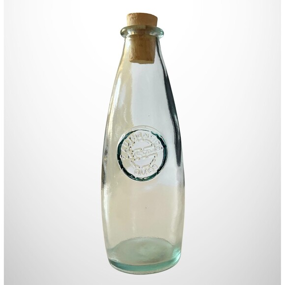 Authentic Vidrios San Miguel 100% Recycled Glass Dispenser Bottles, Cork Closure - Picture 2 of 3